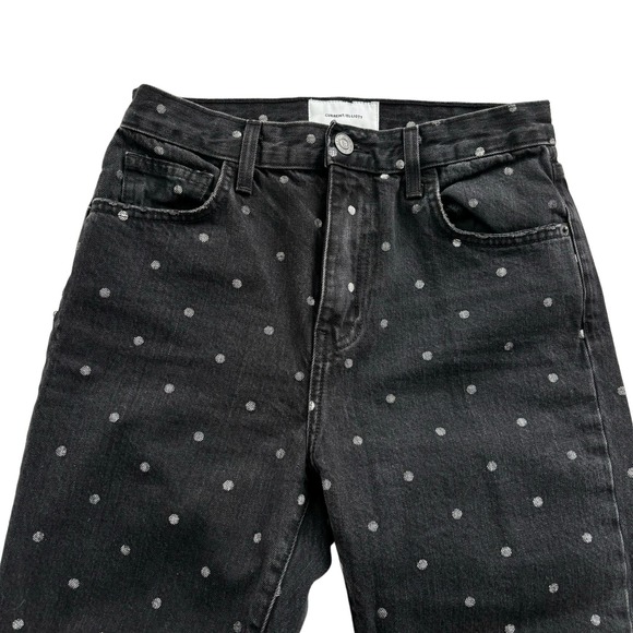 CURRENT ELLIOTT THE VINTAGE CROP SLIM JEANS POLKA DOT WOMEN SIZE 26 - Picture 4 of 12